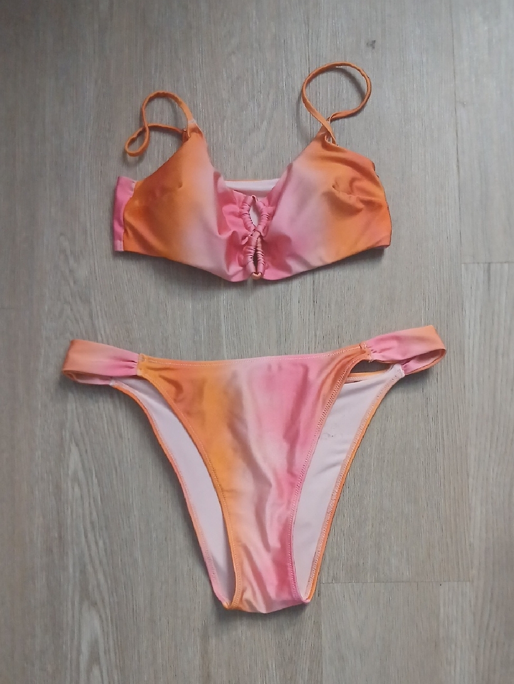 H&M Orange Pink Ombre Bikini Set